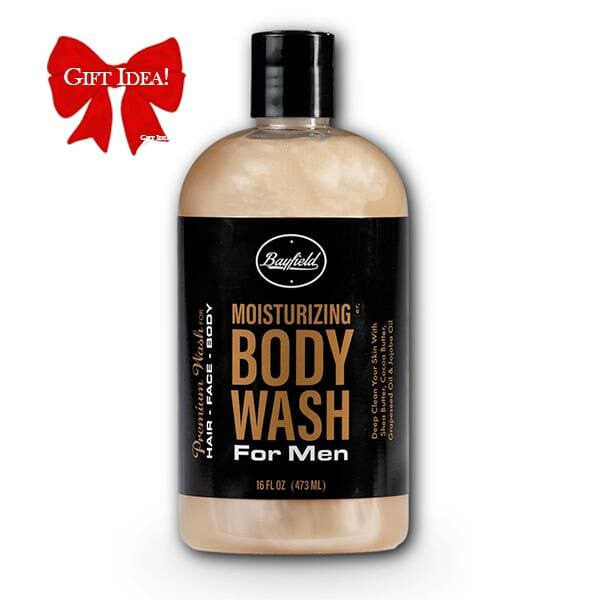 Best Men’s Body Wash For Dry Skin by Bayfield - Moisturizing Body Wash for Men - Made with Shea Butter Cocoa Butter & Jojoba Oil- Herbal 