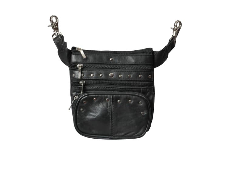 Buy Black Leather Studded Flap Across-Body Bag from Next Germany