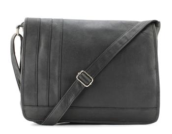 Flap Over Top Leather Laptop Messenger Bag - Leather Messenger Bag For Men - Bayfield Bags 