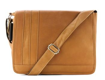 Flap Over Top Leather Laptop Messenger Bag - Leather Messenger Bag For Men - Bayfield Bags 