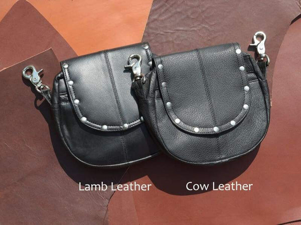 Aquatan Vegan Leather Crossbody Adjustable Strap Black Metal Studded Bag  for Women : Amazon.in: Fashion