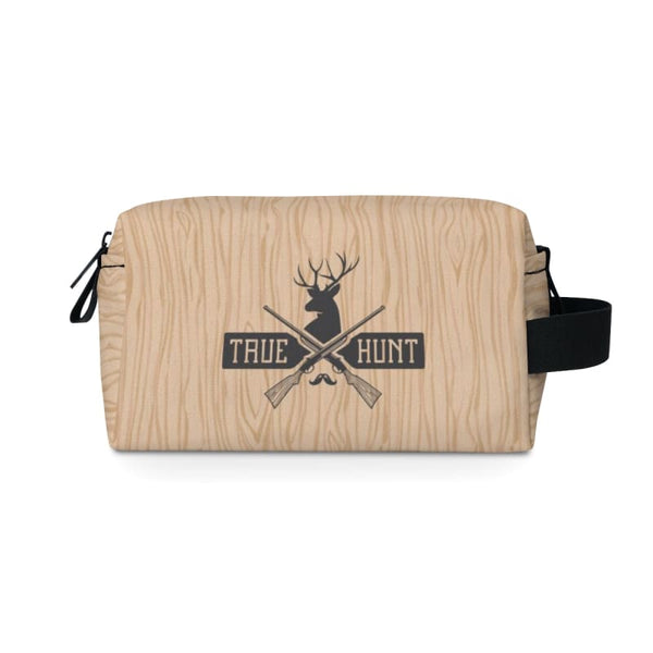 Dopp Kit for Men Toiletry Bag Shaving Deer Hunting Gun Antlers Head Brown Travel Him - 7.5” x 4” 3.8” - Bags bow hunting, deer antlers, 