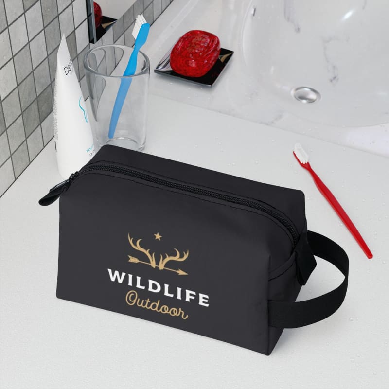 Dopp Kit for Men Toiletry Bag, Shaving Kit Deer Hunting Gun, Deer